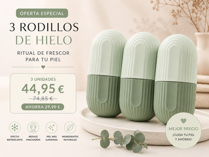 Rodillo Facial de Hielo Kireva | Reduce Bolsas, Reafirma y Revitaliza tu Piel